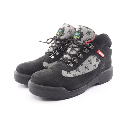 Supreme × Timberland × New York Yankees Field Boot ブーツ スエード キャンバス ブラック シュプリーム