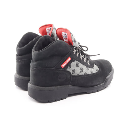 Supreme × Timberland × New York Yankees Field Boot ブーツ スエード キャンバス ブラック シュプリーム