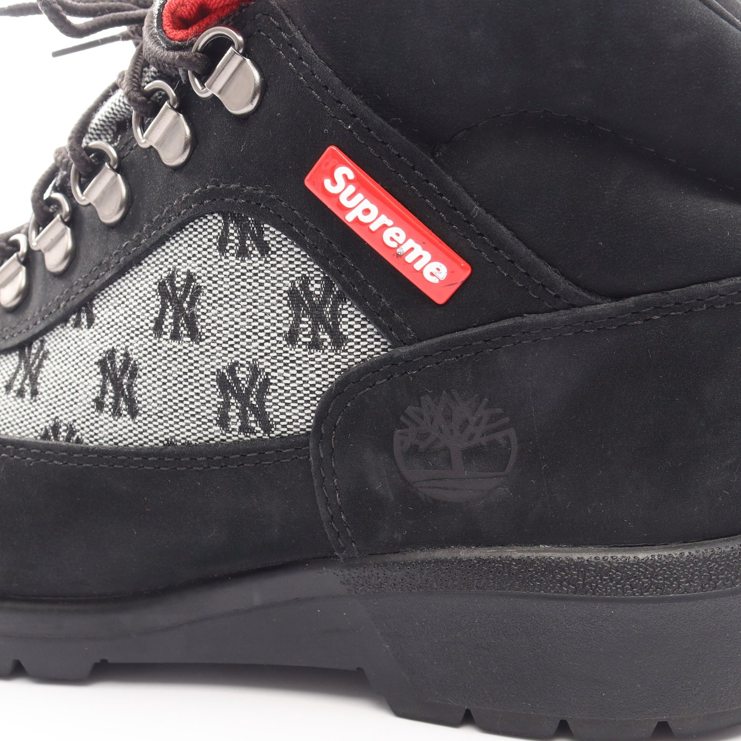 Supreme × Timberland × New York Yankees Field Boot ブーツ スエード キャンバス ブラック シュプリーム