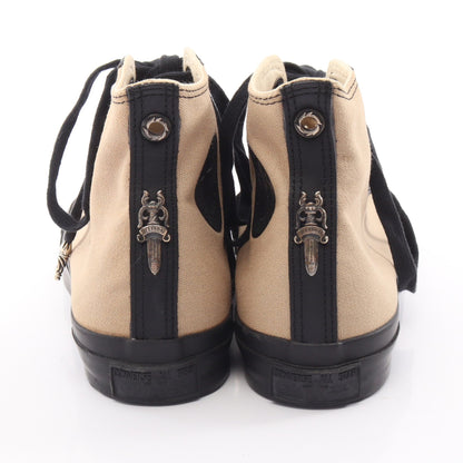 CHROME HEARTS × CONVERSE ALL STAR ハイカットスニーカー キャンバス レザー ベージュ ブラック クロムハーツ