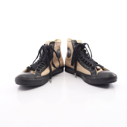 CHROME HEARTS × CONVERSE ALL STAR ハイカットスニーカー キャンバス レザー ベージュ ブラック クロムハーツ