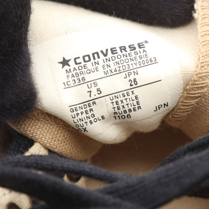 CHROME HEARTS × CONVERSE ALL STAR ハイカットスニーカー キャンバス レザー ベージュ ブラック クロムハーツ