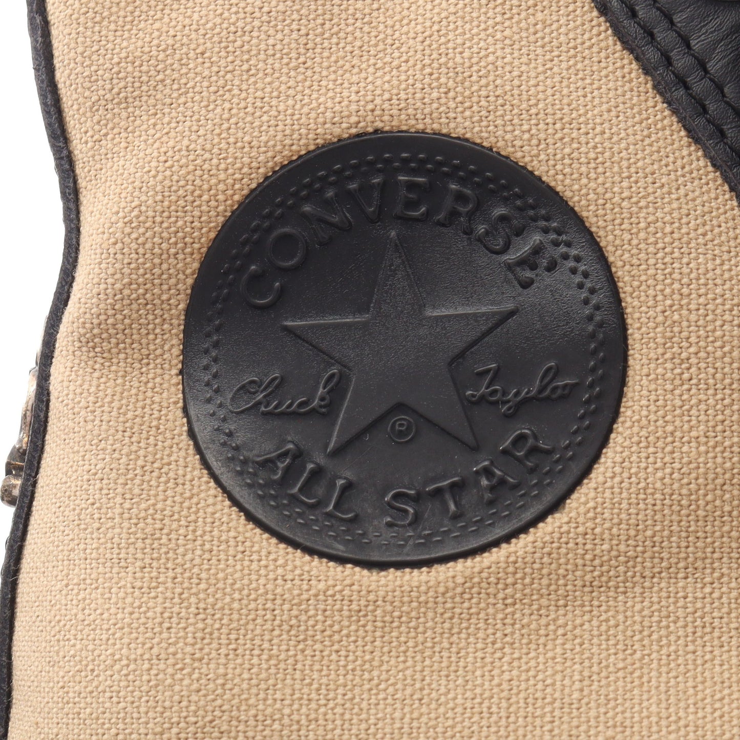 CHROME HEARTS × CONVERSE ALL STAR ハイカットスニーカー キャンバス レザー ベージュ ブラック クロムハーツ