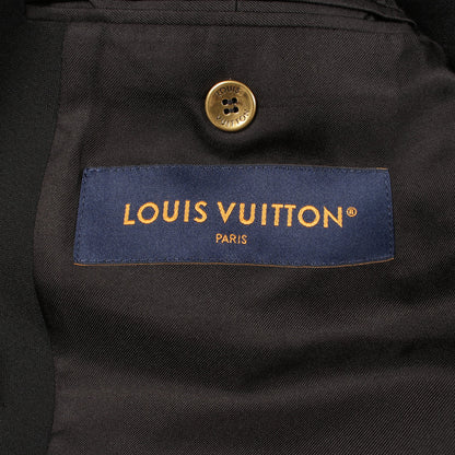 LOUIS VUITTON × NIGO キモノ ダブルブレスト テーラードジャケット ウール モヘヤ ブラック ルイヴィトン