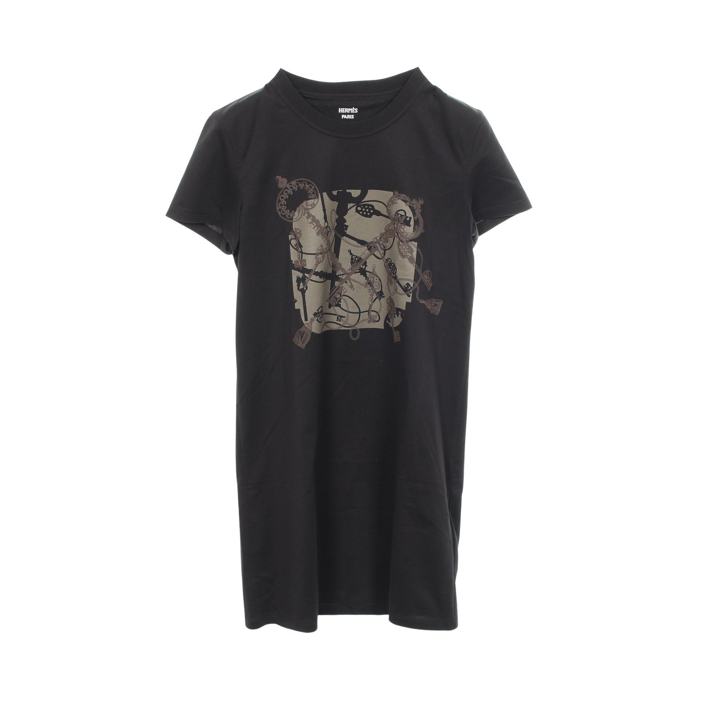 CARTOUCHE DRESS カルトゥッシュ Tシャツ ワンピース コットン ブラック エルメス