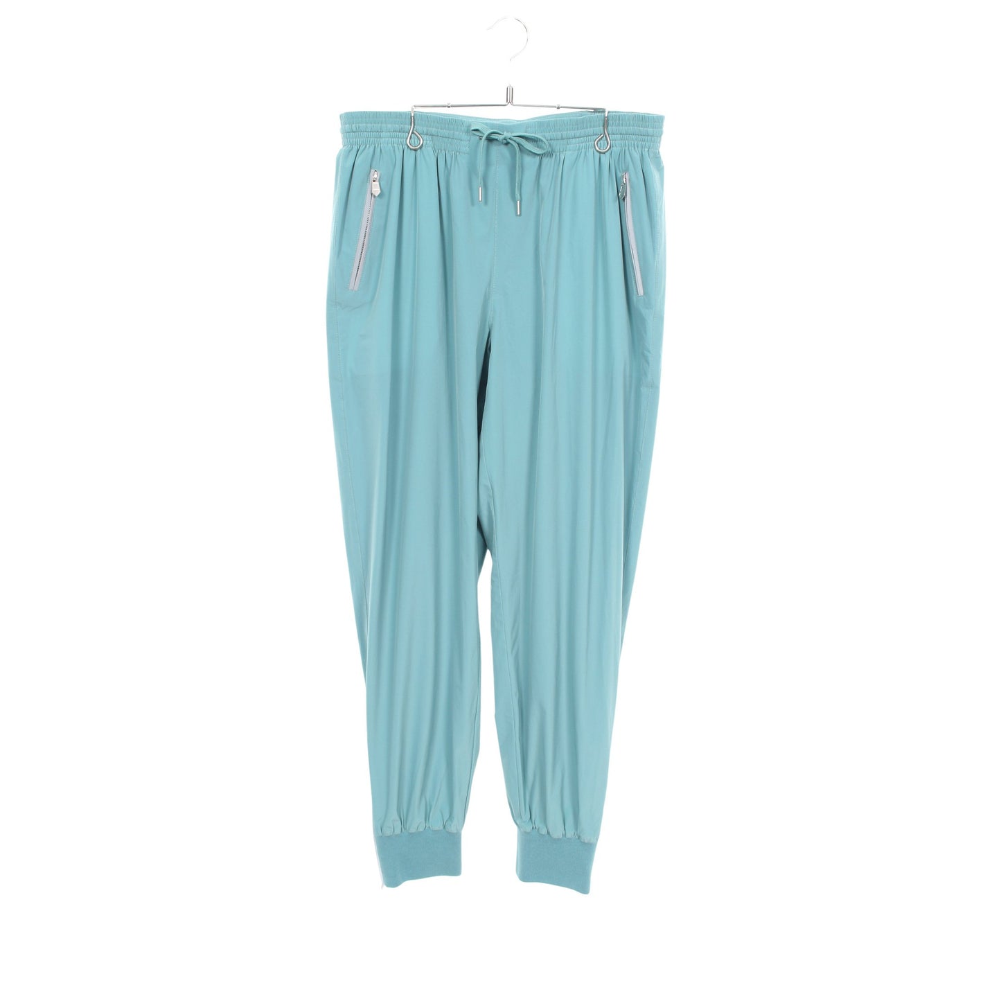 ジップアップ パンツ ナイロン ブルーグリーン エルメス