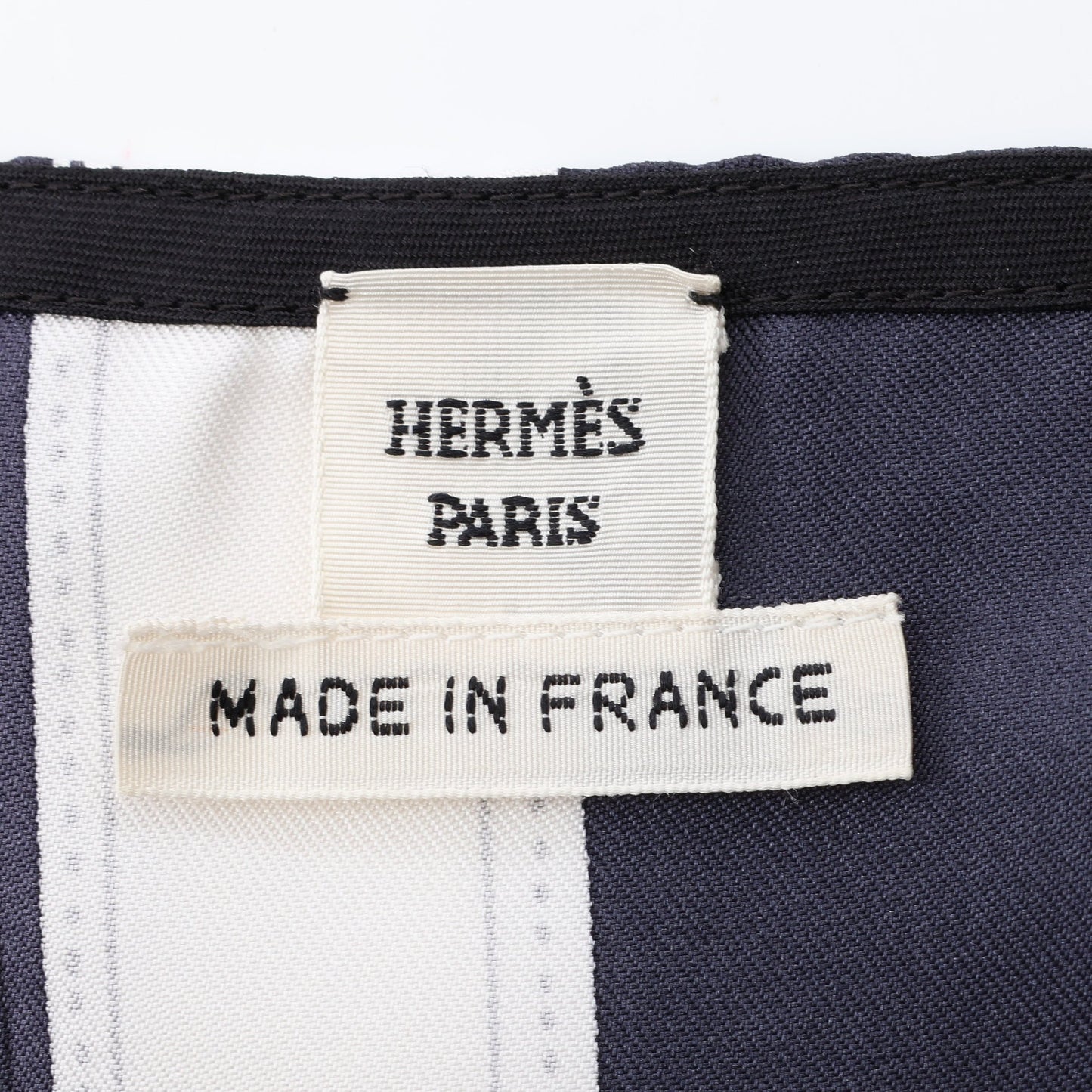 CAVALCADOUR ノースリーブ チュニック ワンピース シルク ネイビー オフホワイト エルメス ワンピース HERMES
