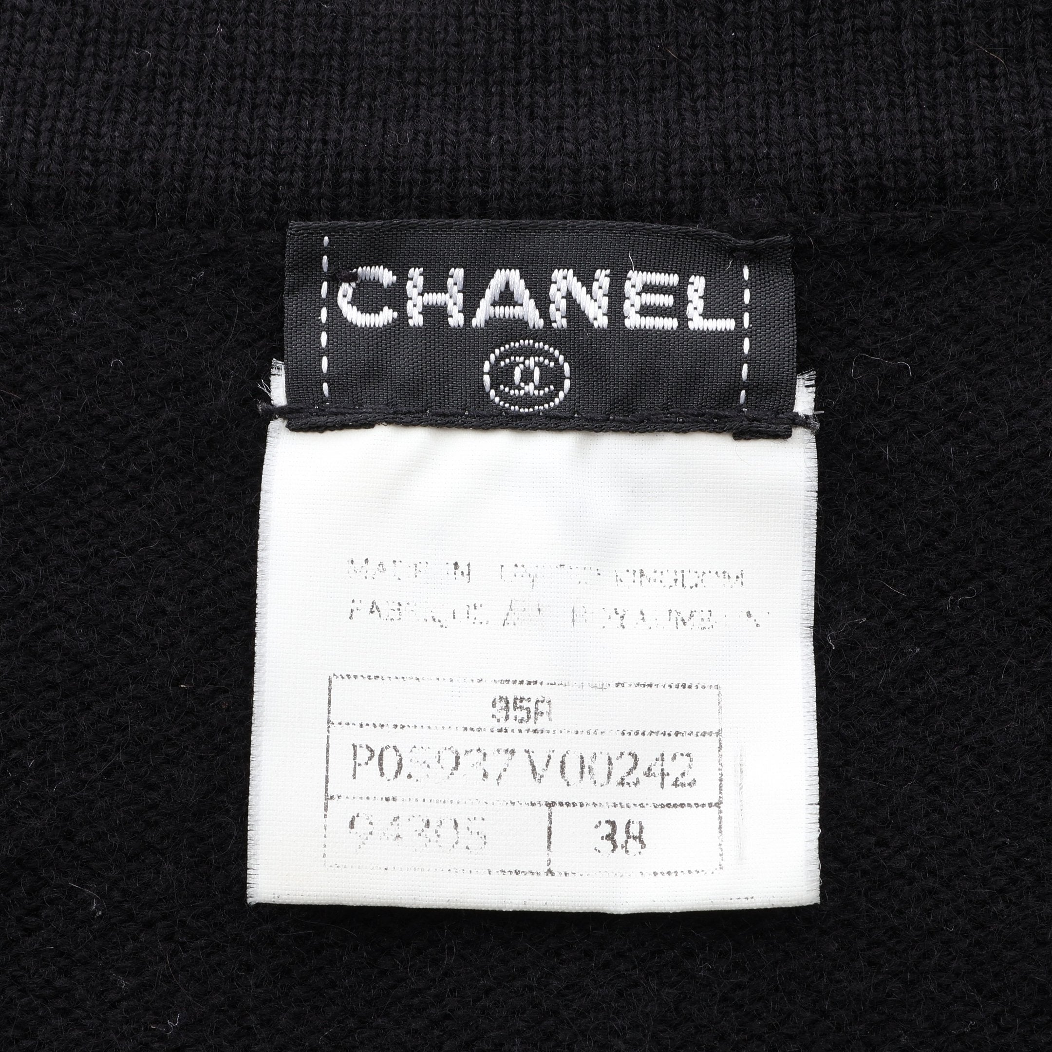 CHANEL ココマーク ニットチュチュバルーンスカート 34 黒 ココマークボタン カーディガン スカート ニット セットアップ