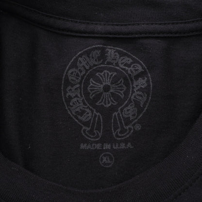 スクロールラベル 長袖Tシャツ コットン ブラック クロムハーツ