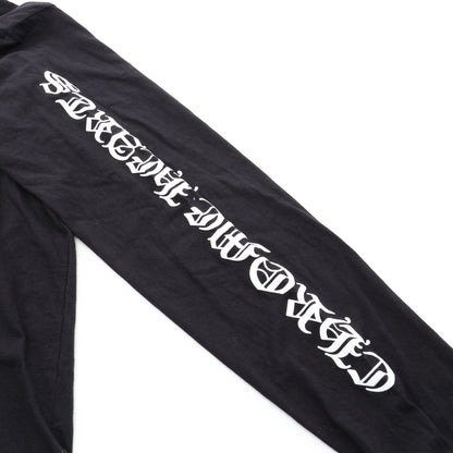 スクロールラベル 長袖Tシャツ コットン ブラック クロムハーツ