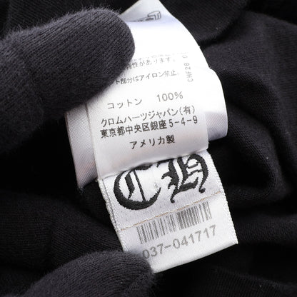スクロールラベル 長袖Tシャツ コットン ブラック クロムハーツ