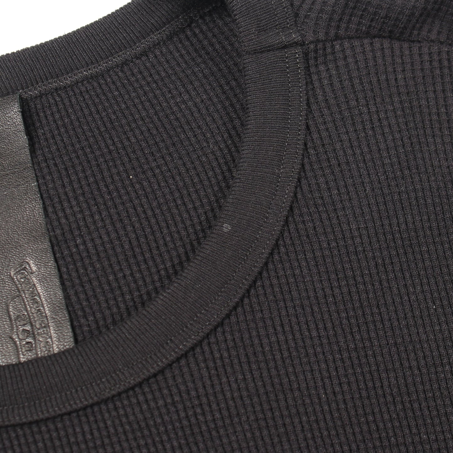 Y NOT Leather Cross Patch ワッフル カットソー コットン ブラック クロムハーツ