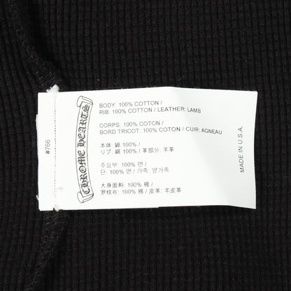 Y NOT Leather Cross Patch ワッフル カットソー コットン ブラック クロムハーツ