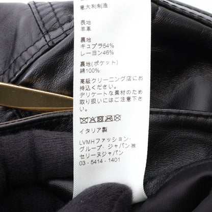 トリオンフボタン ショート パンツ ラムスキン ブラック セリーヌ ボトムス CELINE