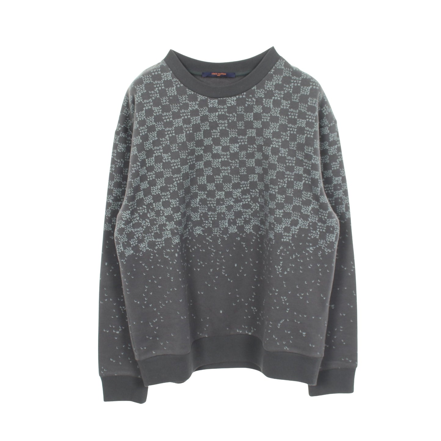 ダミエスプレッドプリンテッド スウェットシャツ コットン グレー ルイヴィトン トップス LOUIS VUITTON