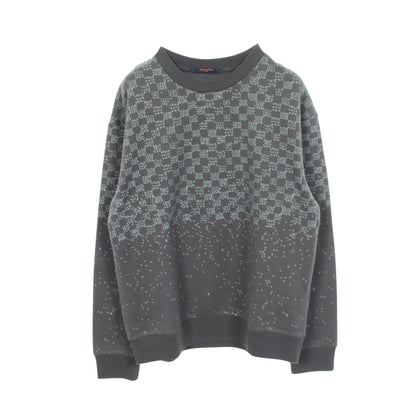 ダミエスプレッドプリンテッド スウェットシャツ コットン グレー ルイヴィトン トップス LOUIS VUITTON