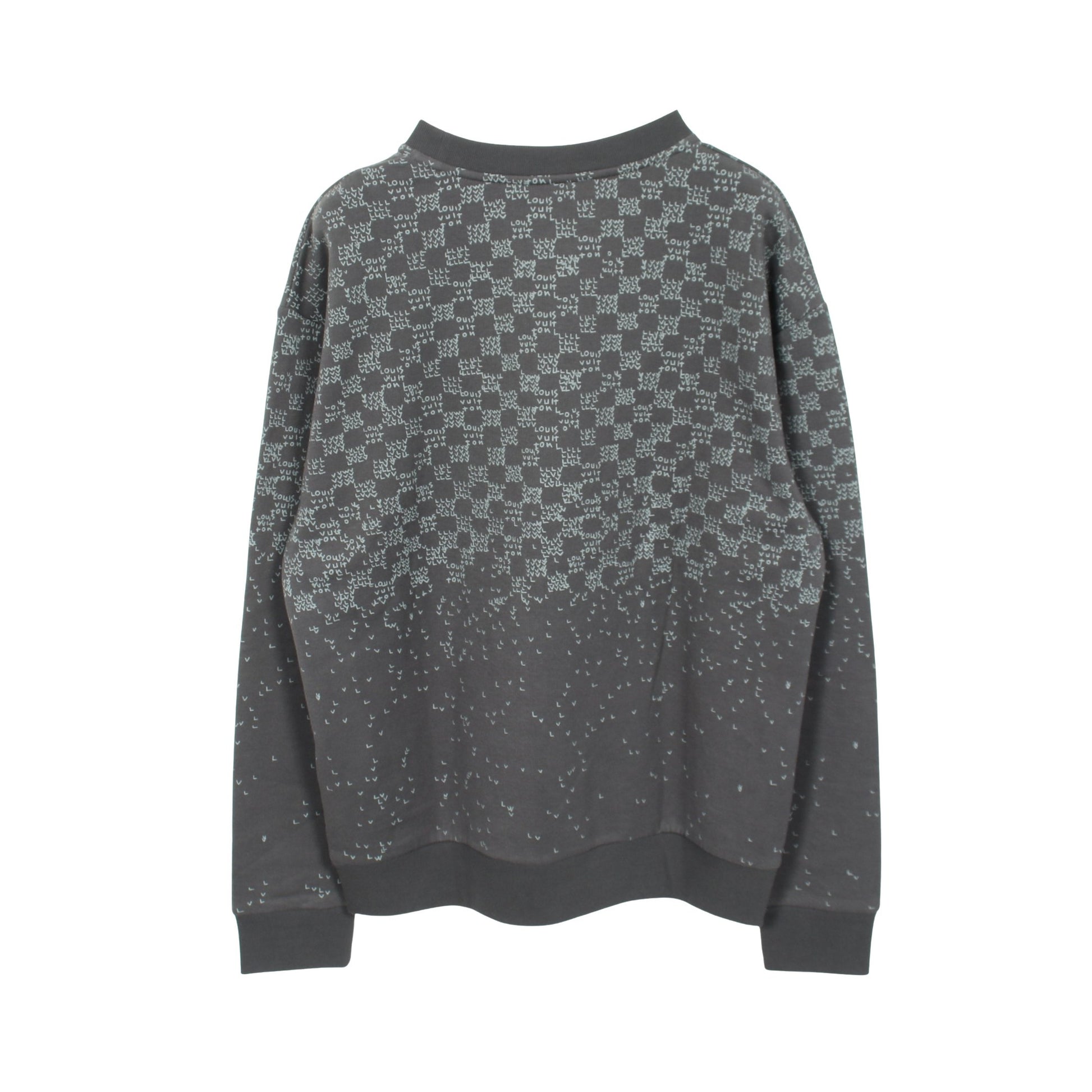 ダミエスプレッドプリンテッド スウェットシャツ コットン グレー ルイヴィトン トップス LOUIS VUITTON