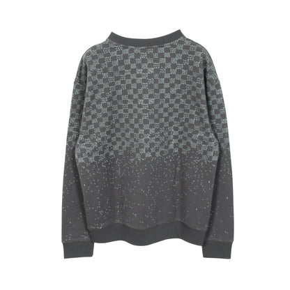 ダミエスプレッドプリンテッド スウェットシャツ コットン グレー ルイヴィトン トップス LOUIS VUITTON