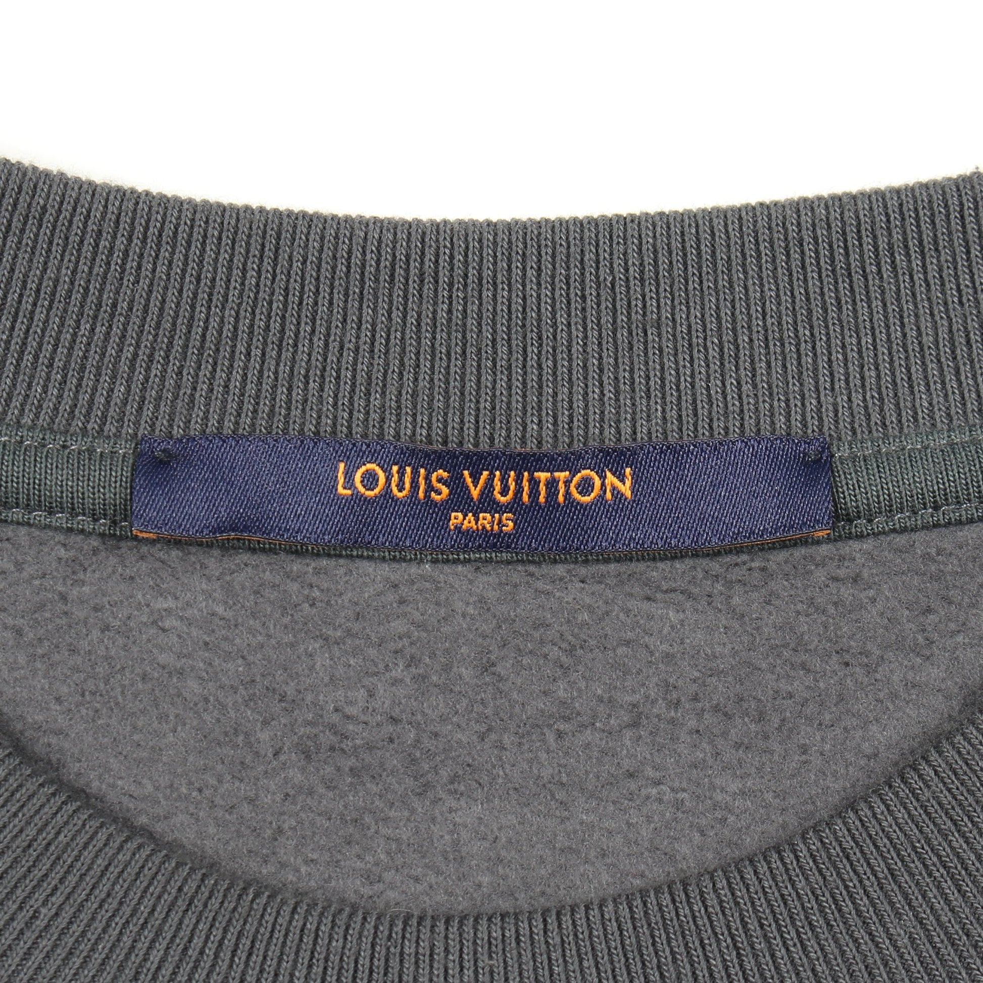 ダミエスプレッドプリンテッド スウェットシャツ コットン グレー ルイヴィトン トップス LOUIS VUITTON