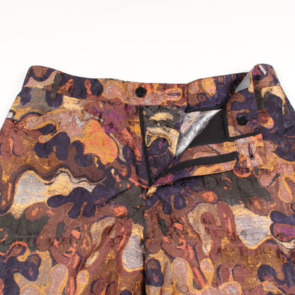 DIOR × PETER DOIG カモフラージュ ショート パンツ シルク コットン ブラウン マルチカラー ディオール