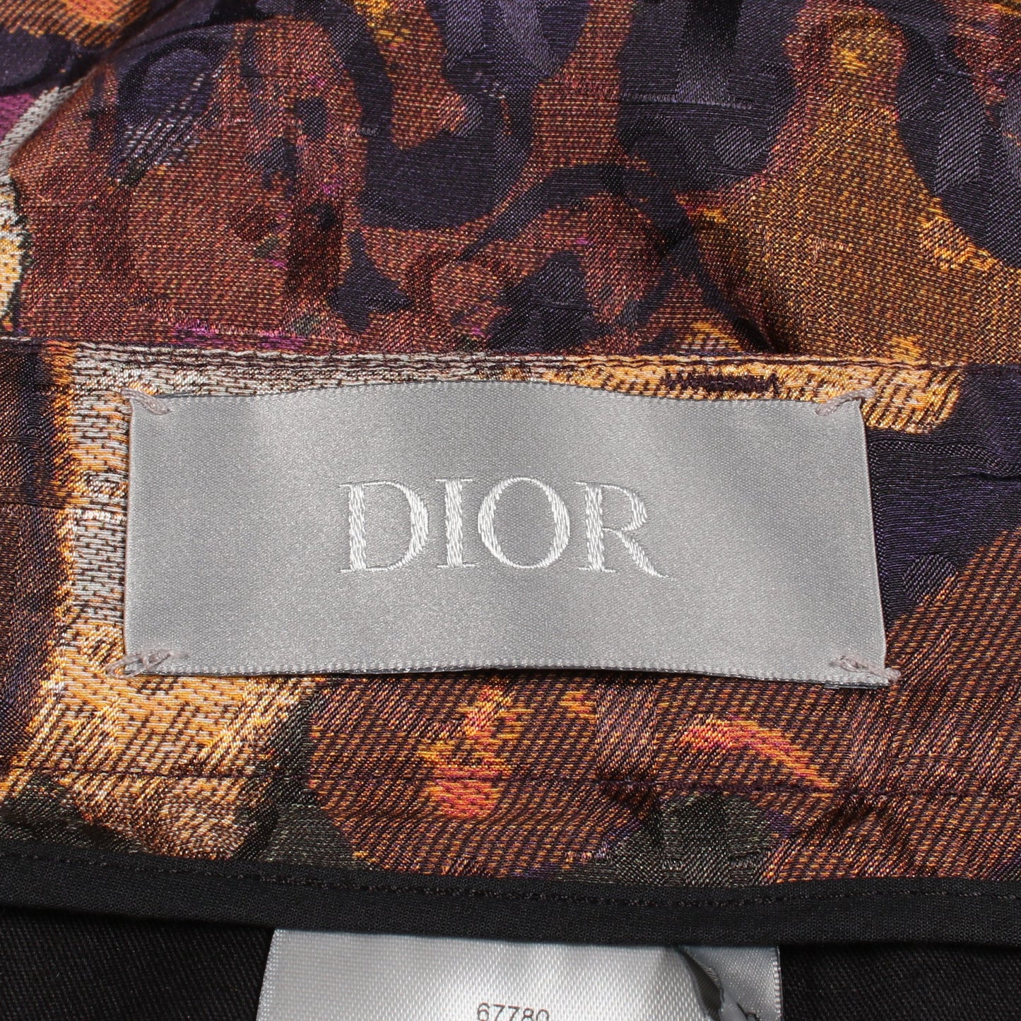 DIOR × PETER DOIG カモフラージュ ショート パンツ シルク コットン ブラウン マルチカラー ディオール