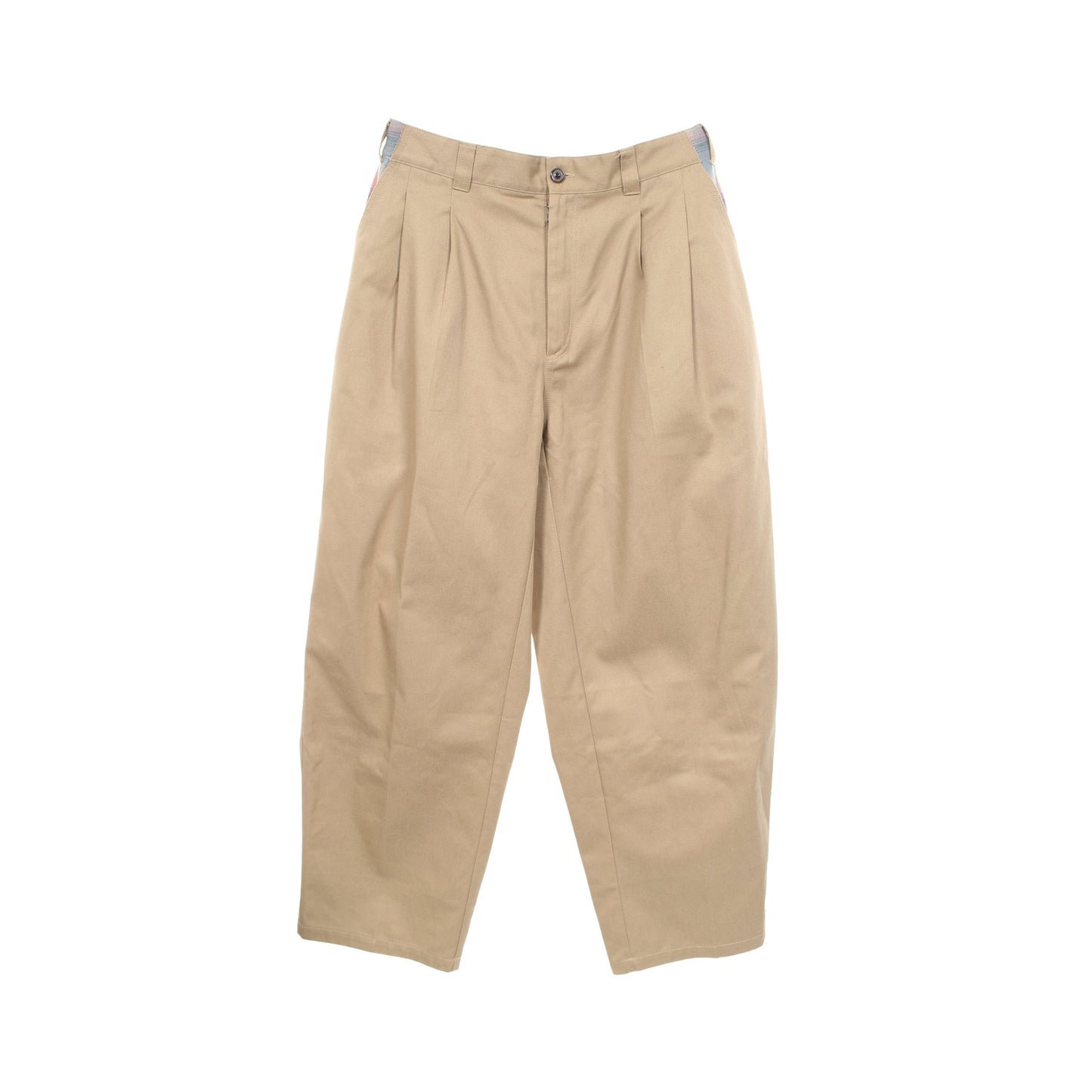 Maison Margiela × PENDLETON ドッキング チェック チノパンツ コットン ウール ベージュ ブルー マルチカラー メゾンマルジェラ