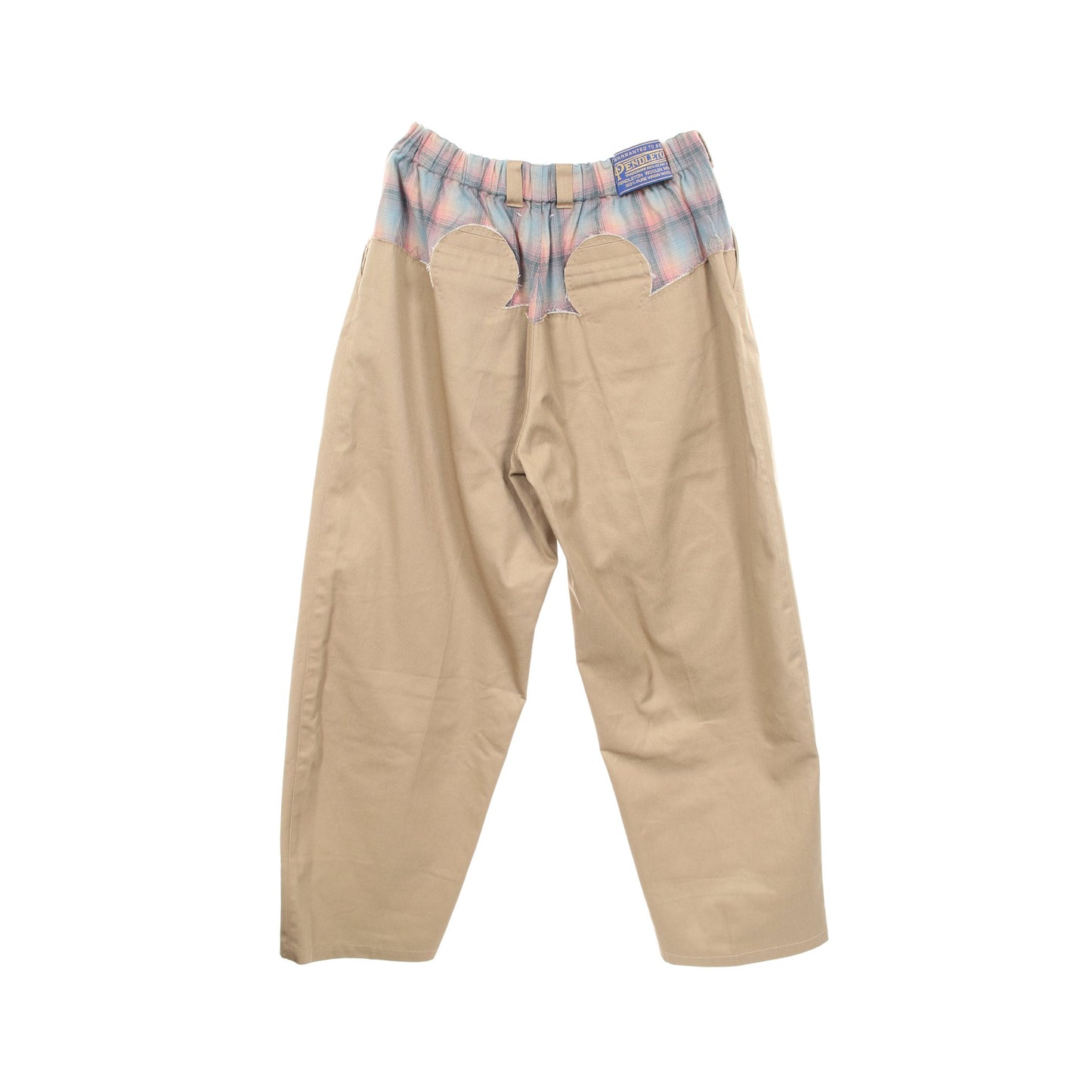 Maison Margiela × PENDLETON ドッキング チェック チノパンツ コットン ウール ベージュ ブルー マルチカラー メゾンマルジェラ