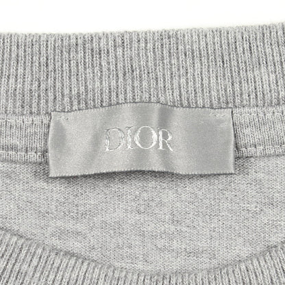Dior Couture ロゴ刺繍 クルーネック 半袖Tシャツ コットン グレー ディオール
