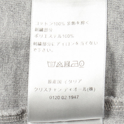 Dior Couture ロゴ刺繍 クルーネック 半袖Tシャツ コットン グレー ディオール
