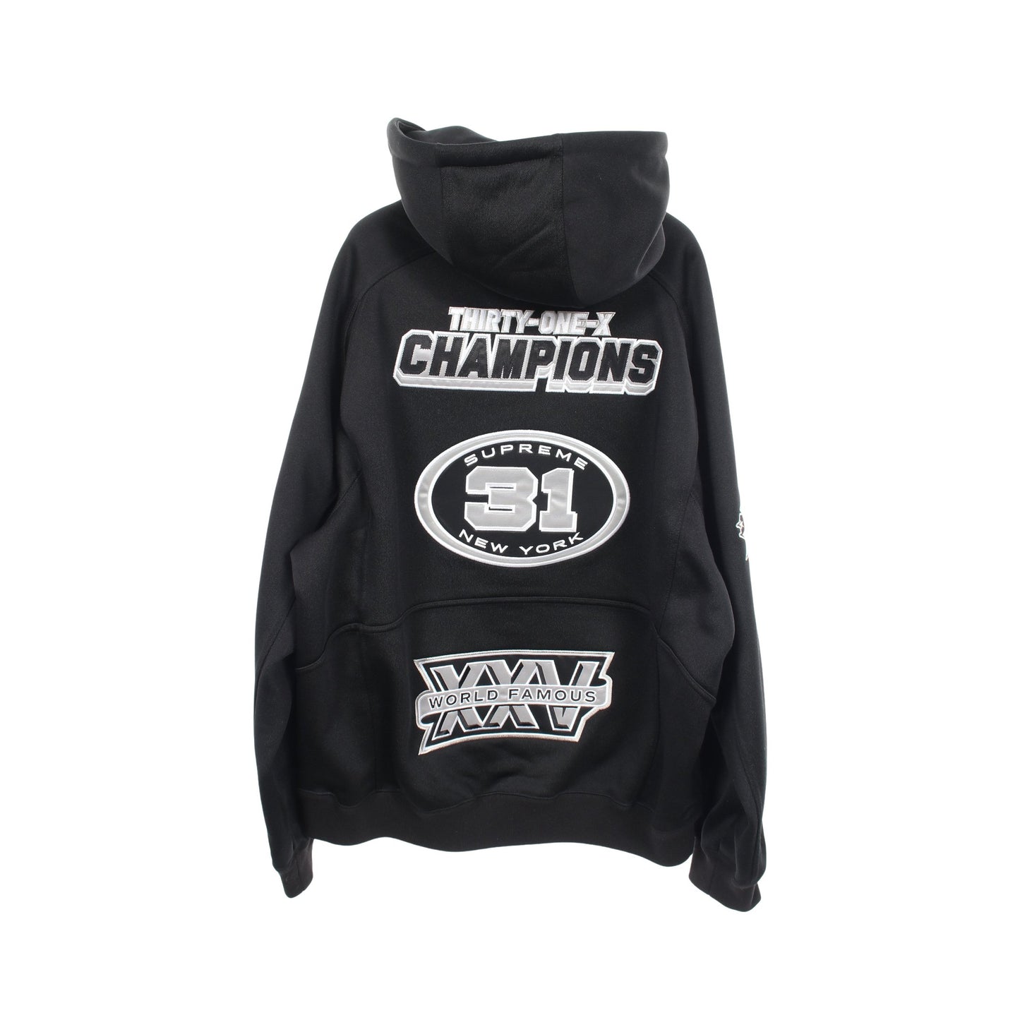 25FW Football Zip Up Hooded Sweatshirt パーカー ブラック シュプリーム