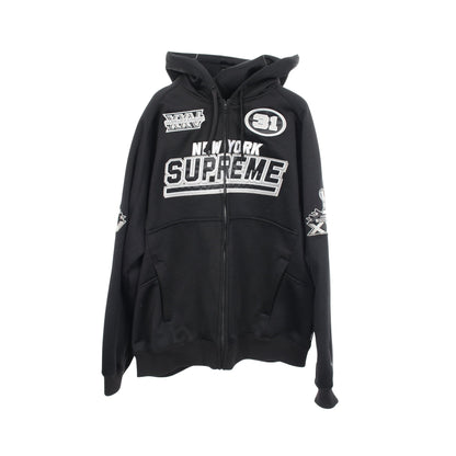 25FW Football Zip Up Hooded Sweatshirt パーカー ブラック シュプリーム