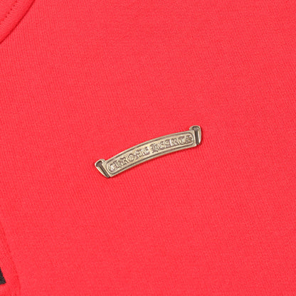 SAILIN ON 1/2 ZIP ハーフジップ バックロゴ刺繍 スウェットシャツ コットン レッド クロムハーツ