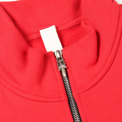 SAILIN ON 1/2 ZIP ハーフジップ バックロゴ刺繍 スウェットシャツ コットン レッド クロムハーツ