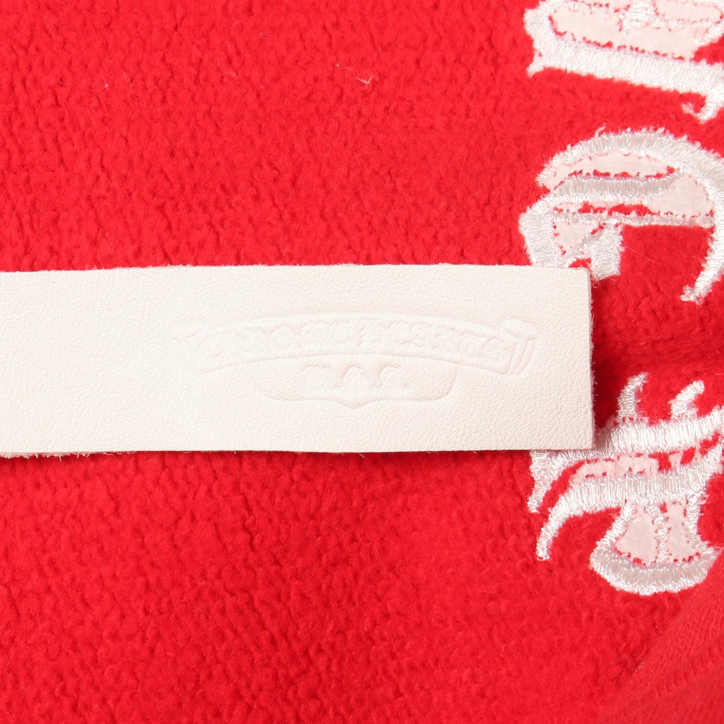 SAILIN ON 1/2 ZIP ハーフジップ バックロゴ刺繍 スウェットシャツ コットン レッド クロムハーツ