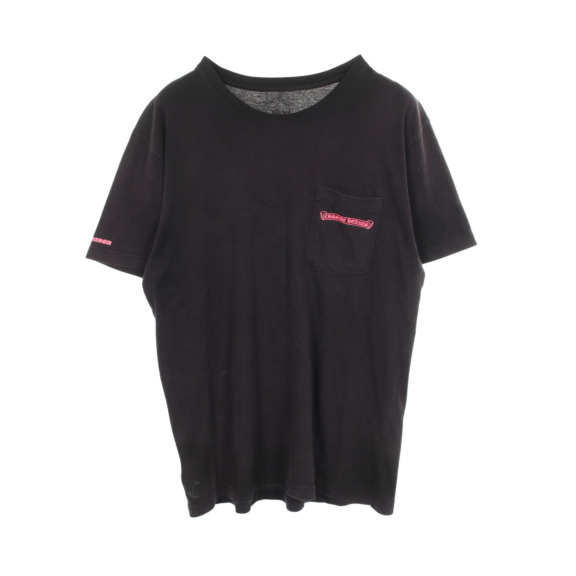 バックロゴ ポケット付き 半袖Tシャツ コットン ブラック ピンク クロムハーツ トップス Chrome Hearts