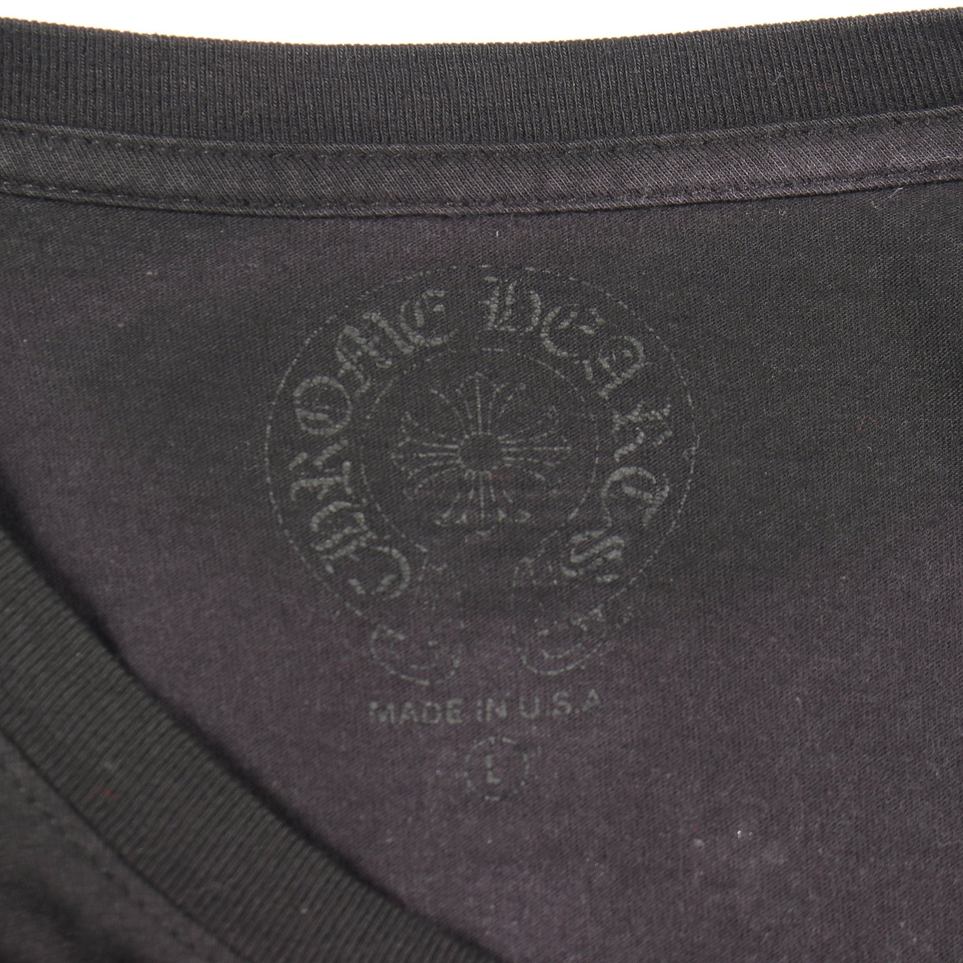 バックロゴ ポケット付き 半袖Tシャツ コットン ブラック ピンク クロムハーツ トップス Chrome Hearts