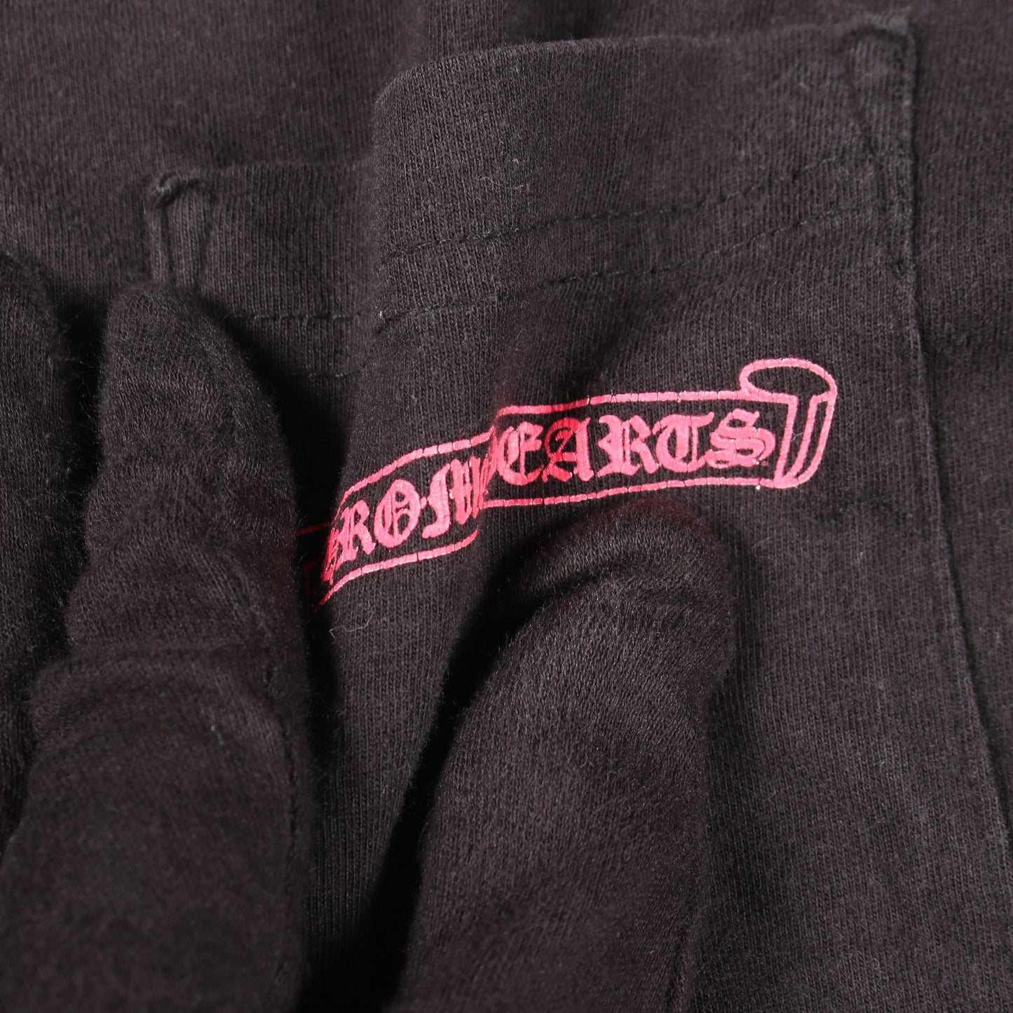 バックロゴ ポケット付き 半袖Tシャツ コットン ブラック ピンク クロムハーツ トップス Chrome Hearts