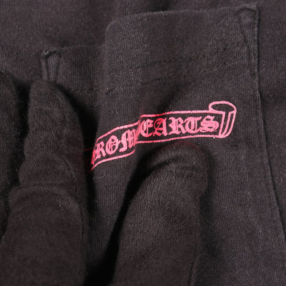 バックロゴ ポケット付き 半袖Tシャツ コットン ブラック ピンク クロムハーツ トップス Chrome Hearts