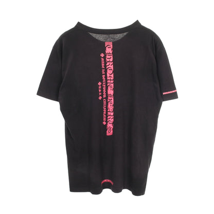 バックロゴ ポケット付き 半袖Tシャツ コットン ブラック ピンク クロムハーツ トップス Chrome Hearts