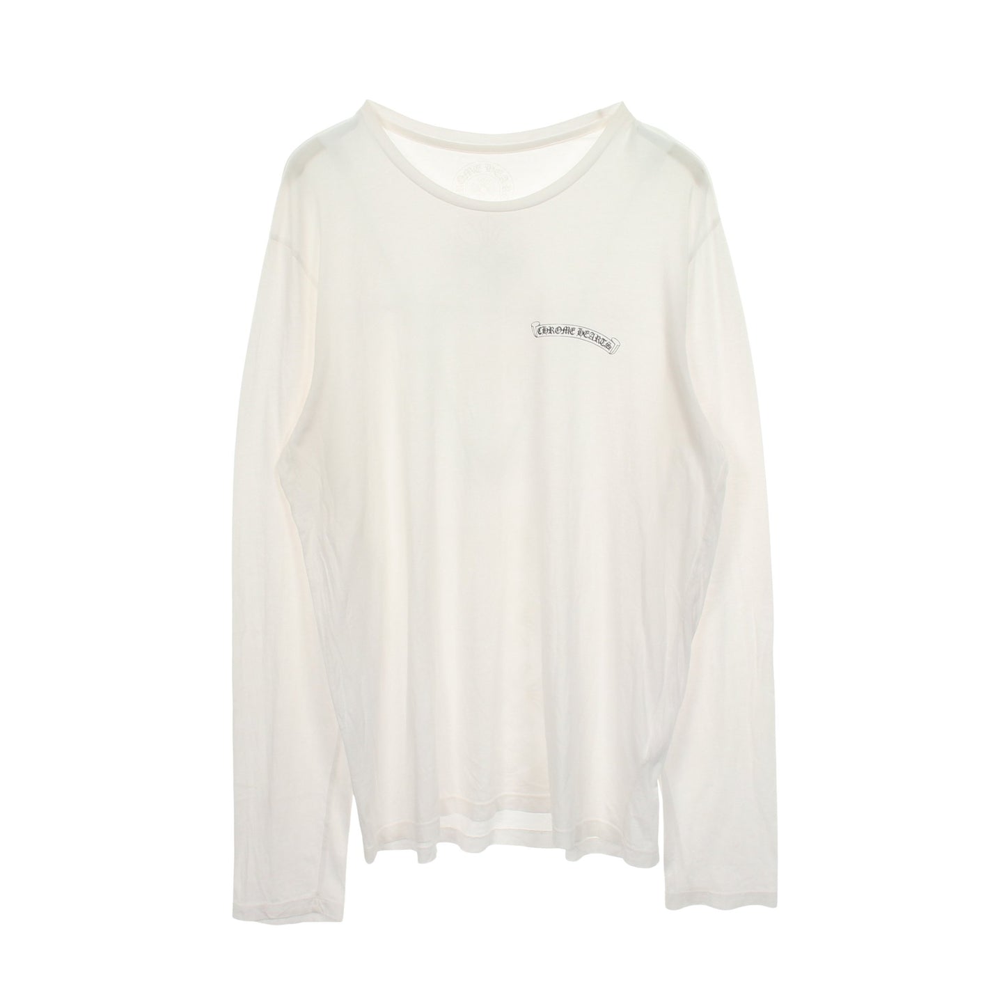 CHプラス スクロールラベル 長袖Tシャツ コットン ホワイト クロムハーツ