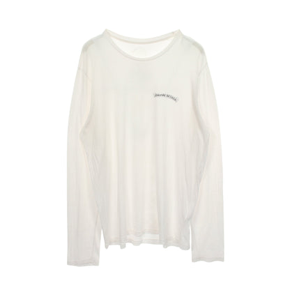 CHプラス スクロールラベル 長袖Tシャツ コットン ホワイト クロムハーツ