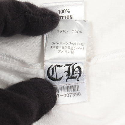 CHプラス スクロールラベル 長袖Tシャツ コットン ホワイト クロムハーツ