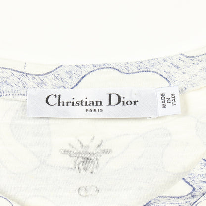 Around the World 半袖Tシャツ コットン ホワイト ブルー クリスチャンディオール トップス Christian Dior