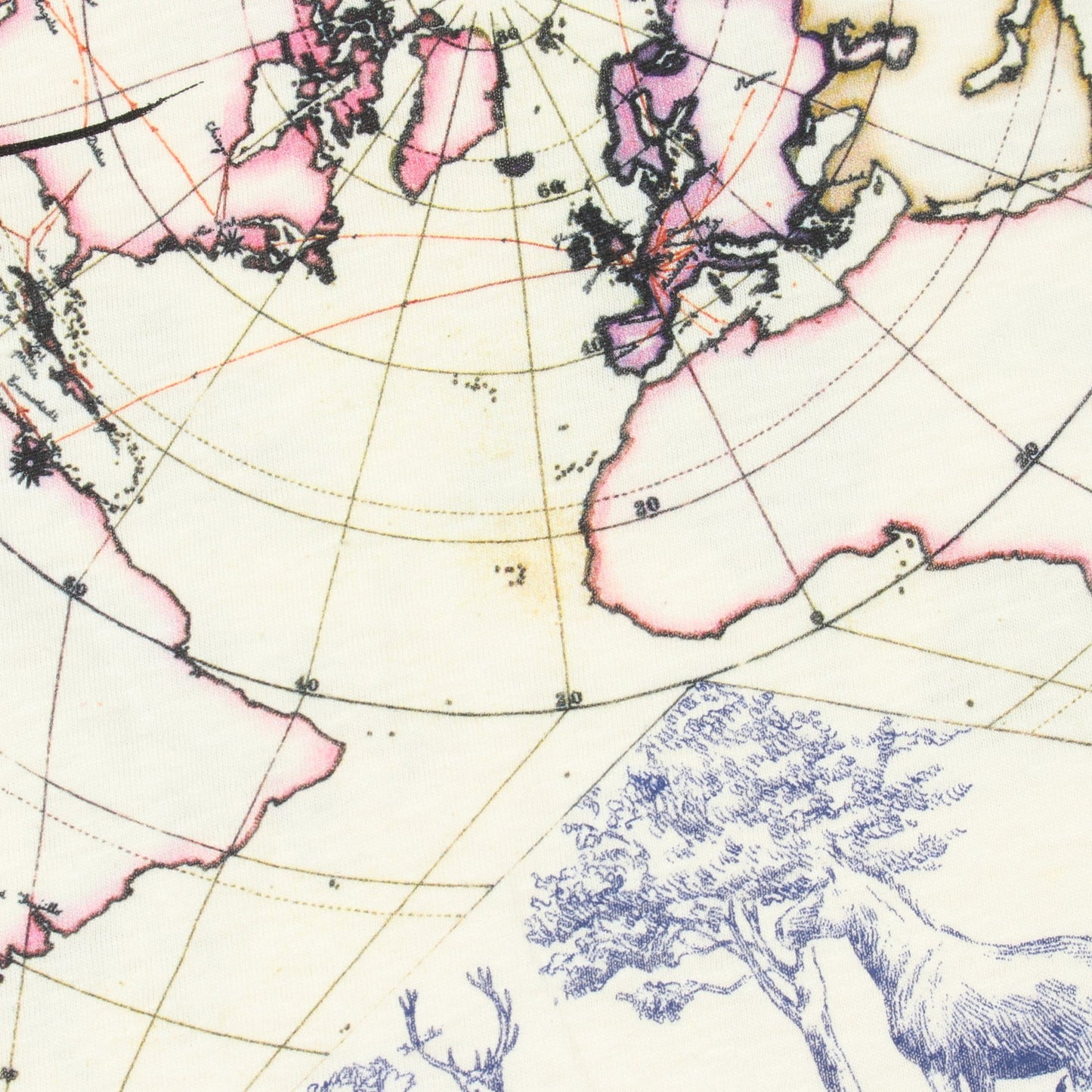 Around the World 半袖Tシャツ コットン ホワイト ブルー クリスチャンディオール トップス Christian Dior