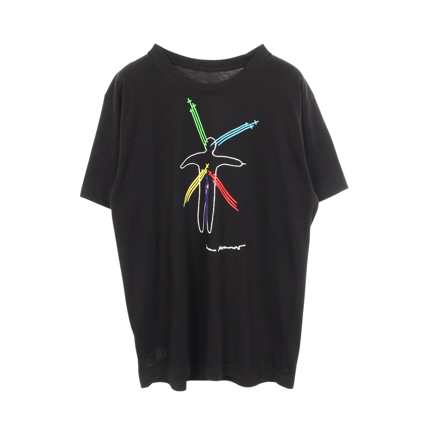 Chrome Hearts × Marina Abramovic スクロールラベル 半袖Tシャツ コットン ブラック マルチカラー クロムハーツ
