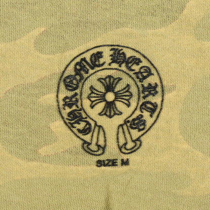スクロールラベル カモフラージュ 半袖Tシャツ コットン カーキグリーン ダークブラウン クロムハーツ