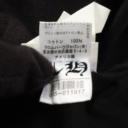 セメタリークロス スクロールロゴ バックプリント ポケット付き 半袖Tシャツ コットン ブラック クロムハーツ
