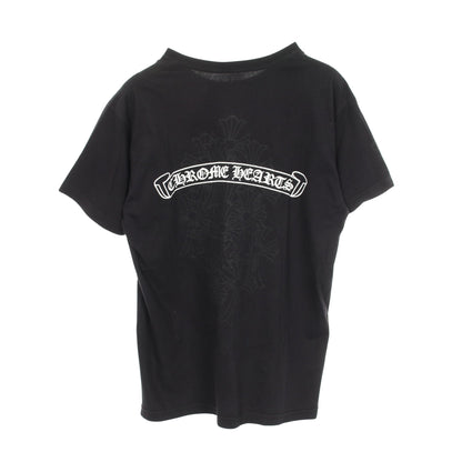セメタリークロス スクロールロゴ バックプリント ポケット付き 半袖Tシャツ コットン ブラック クロムハーツ