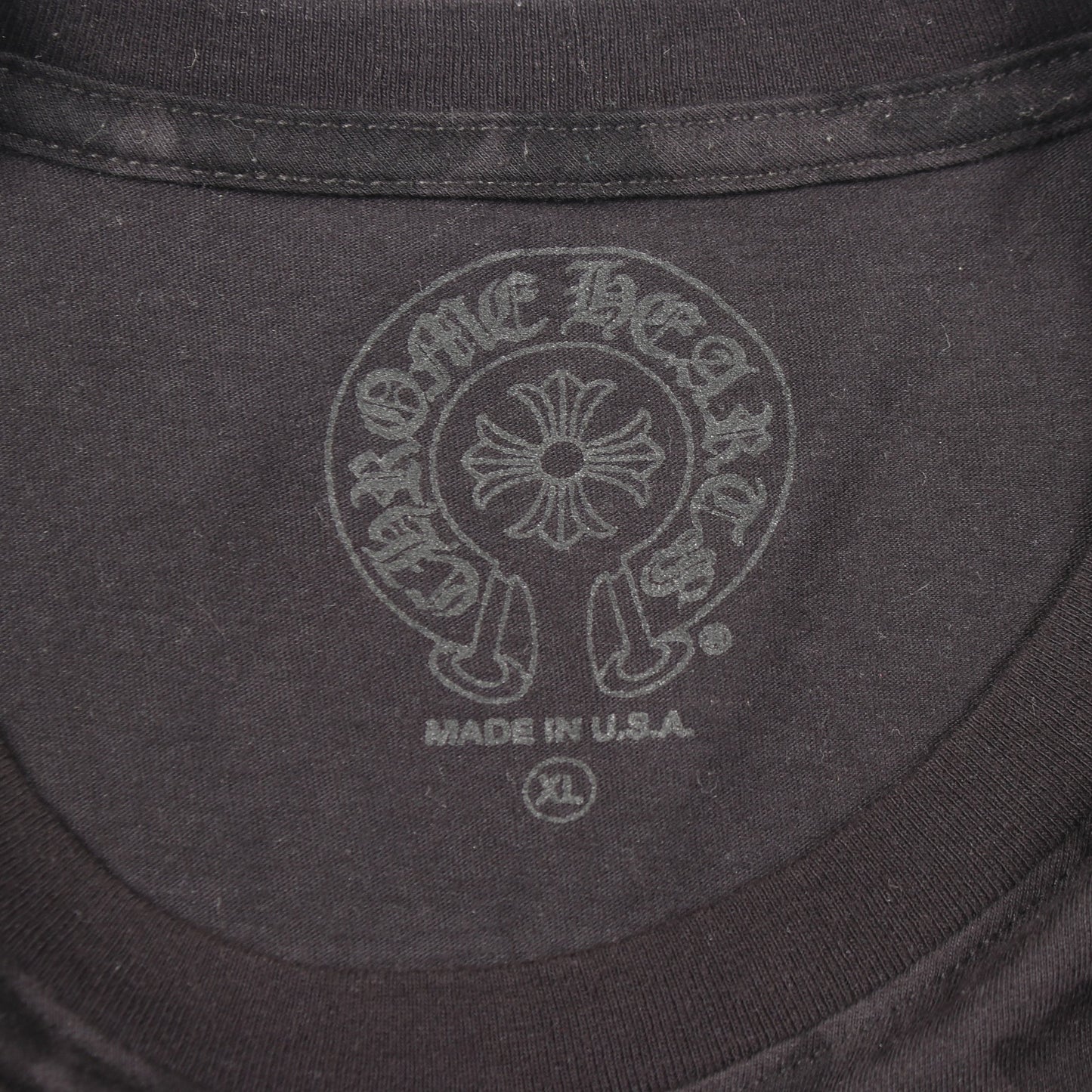セメタリークロス 総柄 ホースシューポケット付き 半袖Tシャツ コットン ブラック クロムハーツ