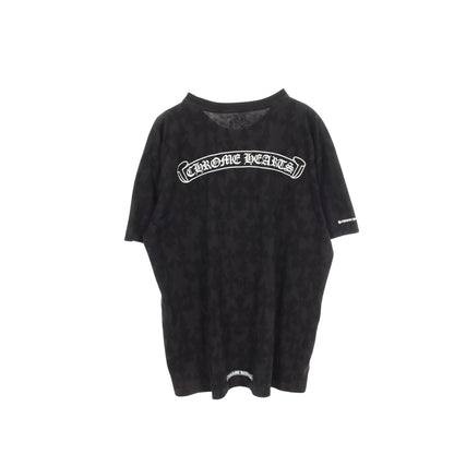 セメタリークロス 総柄 ホースシューポケット付き 半袖Tシャツ コットン ブラック クロムハーツ